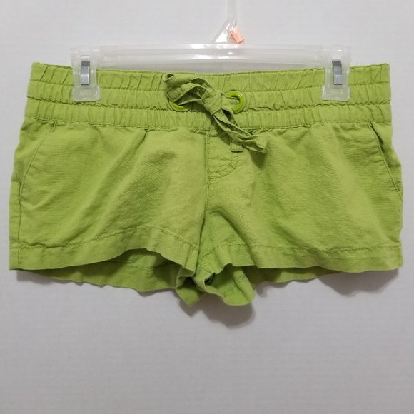 Mossimo shorts Small drawstring pull on waist pockets linen cotton blend summer - Picture 1 of 10